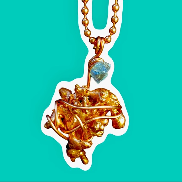 Solid Raw Copper and Fluorite pendants! - Picture 1 of 1